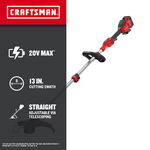 CRAFTSMAN V20 20-volt max 13.0-in Straight Shaft Battery String Trimmer 4-Ah (Battery Included) (Charger Included), CMCST910M1 *HD2507, Retail: $139.00, FINAL PRICE: $89.99 + TAX