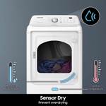 Samsung 7.2-cu ft Reversible Side Swing Vented Electric Dryer in White, DVE45T3200W/A3, Retail: $849.00, Final Price: $499.00 + Tax