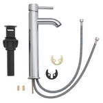 Alpine Reserve Harlow Polished Chrome Vessel 1-handle WaterSense Low-Arc Residential Handle Bathroom Sink Faucet with Drain, 70-BVF11-AR-AB #5127909 *JR2509, Retail: $124.00, FINAL PRICE: $64.99 + TAX