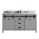 Florence 72-inch Double Sink Vanity in Grey with Arctic White Granite CounterTop, VV372G-AWGSQ-GR, FINAL PRICE: $999.99 + TAX