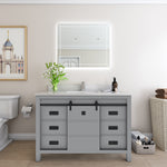 Florence 48-inch Grey Single Sink Bathroom Vanity with Custom Quartz Top, VV348G-CQTSQ, Retail: $1,399.95, CLEARANCE PRICE: $799.99 + TAX