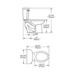 A249HL & T49S Toilet Seneca Single Flush Elongated Toilet, Two - Piece