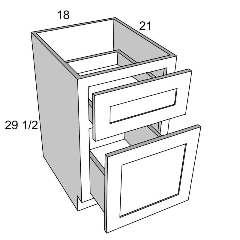 FD18-21 FILE DRAWER - WHITE SHAKER, Solid Soft Close RTA Cabinet (Flat Pack) FINAL PRICE CLEARANCE // NO RETURNS OR EXCHANGES