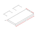 FL Shelf 67 - Floating Shelf - WHITE SHAKER Solid Soft Close RTA Cabinet (Flat Pack) - FINAL PRICE CLEARANCE // NO RETURNS OR EXCHANGES