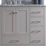 Caroline Avenue 36-in Gray Undermount Single Sink Bathroom Vanity with Arctic White Quartz Top, GS-28036R-AWGSQ-CG, Final: $699.99, CLEARANCE: $449.99 + Tax