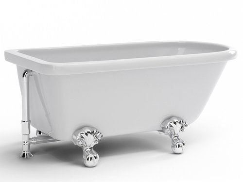 Pelham & White 31x67 White Acrylic Oval Soaking Bathtub with Back Center Drain, LCOT-167-W, FINAL PRICE: $499.99 + Tax