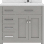 Caroline Parkway 36-in Cashmere Gray Undermount Single Sink Bathroom Vanity with Cultured Marble Quartz Top, MS-2136L-CMSQ-CG, MSRP: $1,379.00, Final Price: $599.99 + Tax