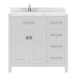 Caroline Parkway 36-in White Undermount Single Sink Bathroom Vanity with Cultured Marble Quartz Top, MS-2136R-CMRO-WH, FINAL PRICE: $599.99