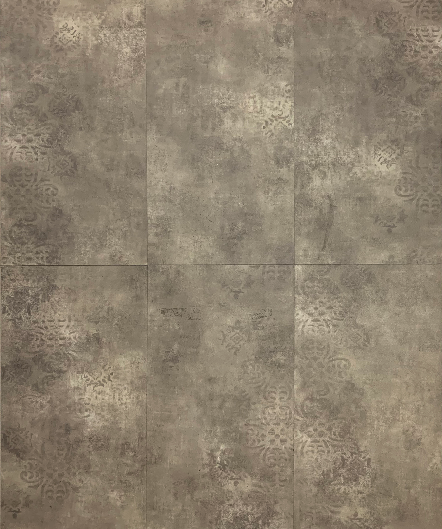 Orleans - Stenciled Concrete Serenbe NovaFloor, 12mil, 5.5mm, 12x24, 33lbs, 12pcs, 23.26sf, Final: $1.29/sf, $30.01/box, Clearance: $0.99/sf, $23.03/box + Tax