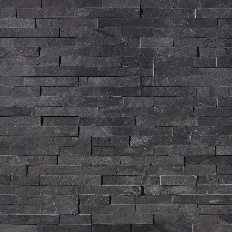 **PER BOX** Premium Black Slate Stacked Stone Ledger Panels 9x24, 19.05mm, 53 lbs, 3pcs, 4.5sf, FINAL PRICE: $4.99/sf, $22.46/bx