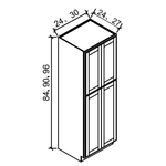 WP3084 - Pantry - WHITE SHAKER Solid Soft Close RTA Cabinet (Flat Pack) FINAL PRICE CLEARANCE // NO RETURNS OR EXCHANGES