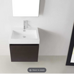 Virtu Vanity Zuri 24-in Floating Bathroom Vanity in Wenge Grey, JS-50324-WG