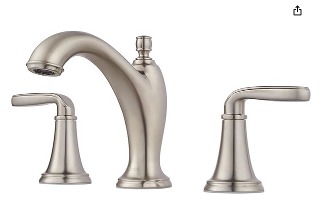 Pfister Northcott 8" Widespread Bathroom Faucet in Brushed Nickel, LG49-MG0K, Loc: B-1, MSRP: $457.00