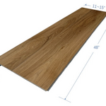 A custom 48 inch stair tread made from vinyl with a wood appearance, including dimensions.
