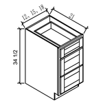 VDB15 - BLUE SHAKER Solid Soft Close RTA Cabinet (Flat Pack) FINAL PRICE CLEARANCE // NO RETURNS OR EXCHANGES