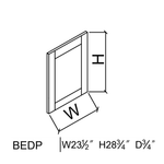 BEDP Base End Panel - WHITE SHAKER Solid Soft Close RTA Cabinet (Flat Pack) CLEARANCE // NO RETURNS OR EXCHANGES