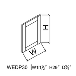WEDP30 - Wall End Panel - WHITE SHAKER Solid Soft Close RTA Cabinet (Flat Pack) FINAL PRICE CLEARANCE // NO RETURNS OR EXCHANGES