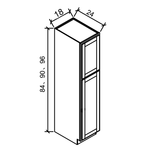 WP1884 - Pantry Utility - WHITE SHAKER Solid Soft Close RTA Cabinet (Flat Pack) FINAL PRICE CLEARANCE // NO RETURNS OR EXCHANGES