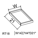 RT18 Rollout Tray - WHITE SHAKER Solid Soft Close RTA Cabinet (Flat Pack) FINAL PRICE CLEARANCE // NO RETURNS OR EXCHANGES