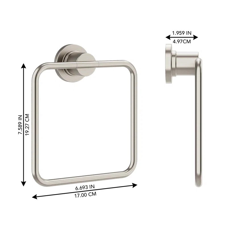 Ellen DeGeneres Tossana Metal Towel Ring in Brushed Nickel, 2014ATR-113, FINAL PRICE: $14.99 + Tax