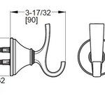 Pfister Woodbury Robe Hook Bath Accessory Tuscan Bronze, BRH-WDYY Retail: $31.00, Loc: A-8, FINAL PRICE