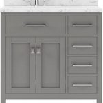 Caroline Parkway 36-in Cashmere Gray Undermount Single Sink Bathroom Vanity with Cultured Marble Quartz Top, MS-2136R-CMSQ-CG, MSRP: $1,379.00, Final Price: $399.99 + Tax