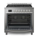 KoolMore 36-in Glass Top 5 burners 4.3-cu ft Convection Oven Freestanding Electric Range in Stainless-Steel, KM-FR36EE-SS *JR2508, Retail: $2424.45, FINAL PRICE: $1499.99 + TAX