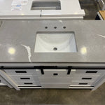 Florence 48-inch Grey Single Sink Bathroom Vanity with Custom Quartz Top, VV348G-CQTSQ, Retail: $1,399.95, CLEARANCE PRICE: $799.99 + TAX