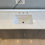 Virtu USA Caroline 60-in Cashmere Gray Undermount Single Sink Bathroom Vanity with Custom Quartz Top, MS-2060-CQTSQ-CG