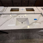 Virtu USA Caroline 60-in Cashmere Gray Undermount Single Sink Bathroom Vanity with Custom Quartz Top, MS-2060-CQTSQ-CG