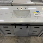 Florence 48-inch Grey Single Sink Bathroom Vanity with Custom Quartz Top, VV348G-CQTSQ, Retail: $1,399.95, CLEARANCE PRICE: $799.99 + TAX