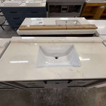 Florence 48-inch Grey Single Sink Bathroom Vanity with Custom Quartz Top, VV348G-CQTSQ, Retail: $1,399.95, CLEARANCE PRICE: $799.99 + TAX