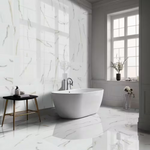 Aria Blanco 24x24 Polished Porcelain Floor and Wall Tile, 10mm, 4pcs, 70 lbs, 16sf, Retail: $2.99/sf, FINAL PRICE: $1.49/sf, $23.84/box + Tax.