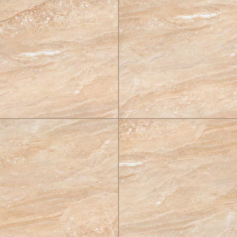** PER BOX ** Aria Oro 24X24 Polished, 9.9mm, 16sf, 70 lbs, 4pcs, Loc: MT17-B