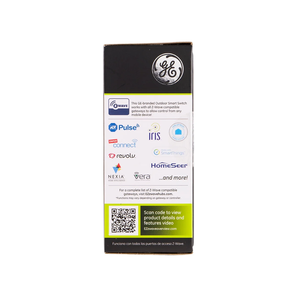 GE Z-Wave Wireless Plug-In Outdoor Smart Lighting Control Switch, 12720