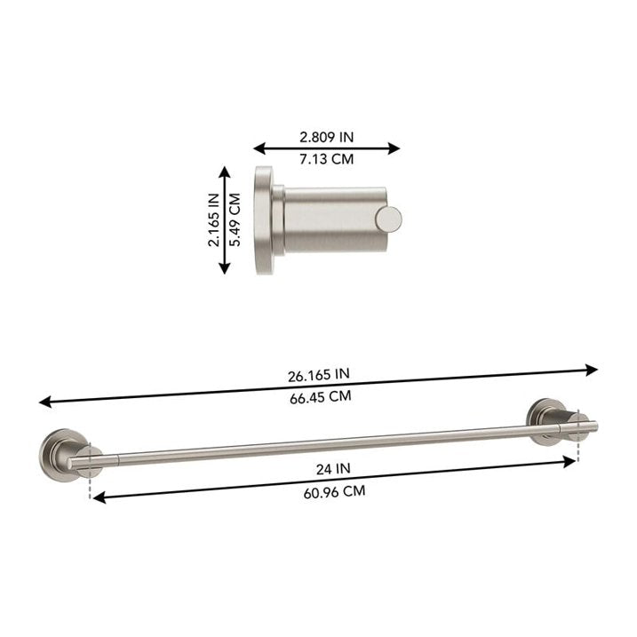 Ellen DeGeneres Tossana 24-in Towel Bar – Brushed Nickel, 2014ATB-24-113, FINAL PRICE: $15.99 + Tax