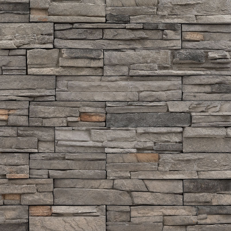 ** PER BOX ** Denali Gray (Terrado) Stacked Stones (Flats) 9x19.5, 38.1 mm, 45.20 lbs, 10pcs, 6sf, CLEARANCE PRICE: $3.33/sf, $19.99/box + Tax, Loc: MT15-E