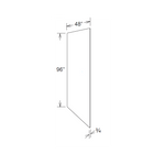 PNL 4896-3/4 - WHITE SHAKER Solid Soft Close RTA Cabinet (Flat Pack) FINAL PRICE