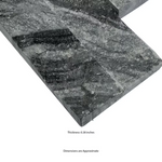 Glacial Black Splitface Marble 6x24 Ledger Panel, LPNLMGLABLK624, 12mm -18mm, 6pcs, 42.84 lbs, 6sf, FINAL PRICE: $2.50/pc, $2.50/sf, $15.00/bx + Tax