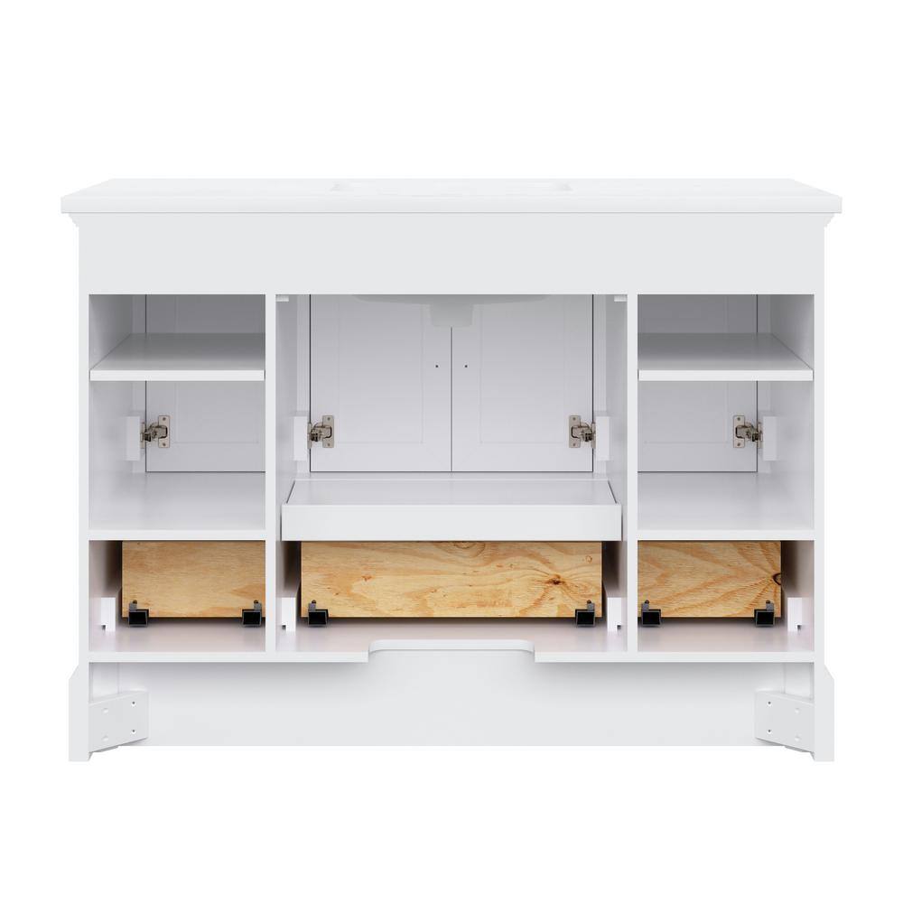 Home Decorators Lareda 48-in White Undermount Single Sink Vanity with White Engineered Stone Top, 3206VA-48-201-901-UM, FINAL PRICE: $499.99 + Tax