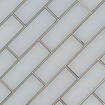 Ice Beveled Glass 4x12 Subway Wall Tile, GL-T-ICEBE412, 8mm, 15pcs, 22.09 lbs, 4.95sf, Retail: $21.97/sf, $109.85, FINAL PRICE: $2.97/sf, $14.85/bx + Tax