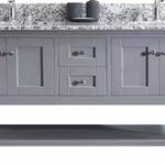 Julianna 60-in Cashmere Gray Double Sink Vanity with Arctic Gray Quartz Top, MD-3160-AWGRO-CG
