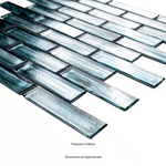 **PER PCS** Oasis Blast 12x11 Glass Mesh-Mounted Mosaic, GLSBRK-OABLA6MM, 6mm, 15pcs, 45 lbs, 15sf, Retail: $14.99/pc, FINAL PRICE: $6.99/pc + Tax