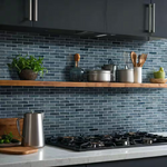 **PER PCS** Oasis Blast 12x11 Glass Mesh-Mounted Mosaic, GLSBRK-OABLA6MM, 6mm, 15pcs, 45 lbs, 15sf, Retail: $14.99/pc, FINAL PRICE: $6.99/pc + Tax