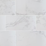 Praia Carrara 24x48 Polished Porcelain Stone Look Floor and Wall Tile, NPRACAR2448P, 8mm, 2pcs, 71 lbs, 16sf, Retail: $3.04/sf, $48.64/box/sf, FINAL PRICE: $1.99/sf, $31.84 + Tax