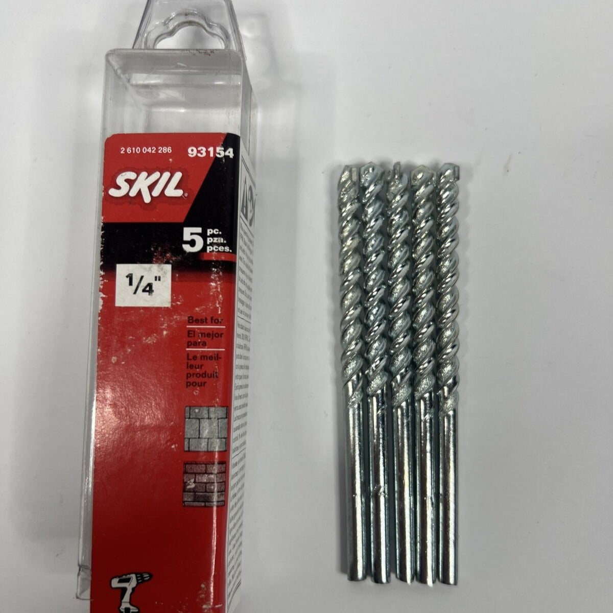 Skil 1/4" 5-piece Masonry Drill Bit Set - Silver