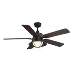 52-625-5CN-13 Hyannis 52-IN Ceiling Fan With Remote and Light Kit in English Bronze (Damp Rated), MSRP: $606.00, CLEARANCE DISCOUNT! LOC: C-6