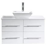 Marsala 35" Bathroom Vanity in White with Custom Countertop and Vessel Sink, MS-565-CUSTOM-WH