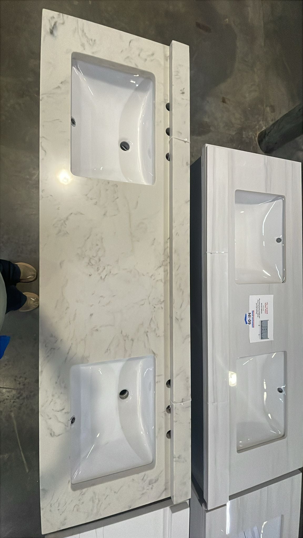 Venice 72-inch Double Sink Vanity in Blue with Custom Quartz Top, VV272B-CQTSQ , Retail: $2,099.95, FINAL PRICE: $1,299.99+ TAX