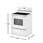 Whirlpool 30-in Glass Top 5 Elements 5.3-cu ft Self-Cleaning Freestanding Electric Range (White), WFE525S0HW/1 *JR2507, Retail: $943.99, FINAL PRICE: $599.99 + TAX